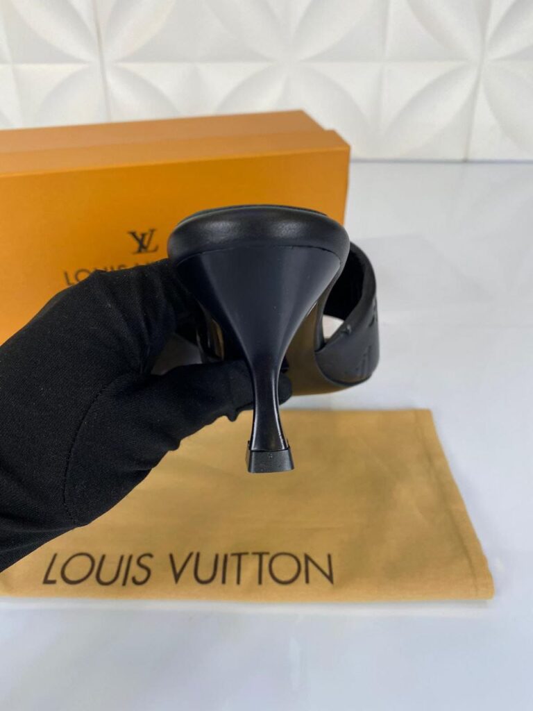 louis vuitton terlik topuklu siyah 6 cm ithal