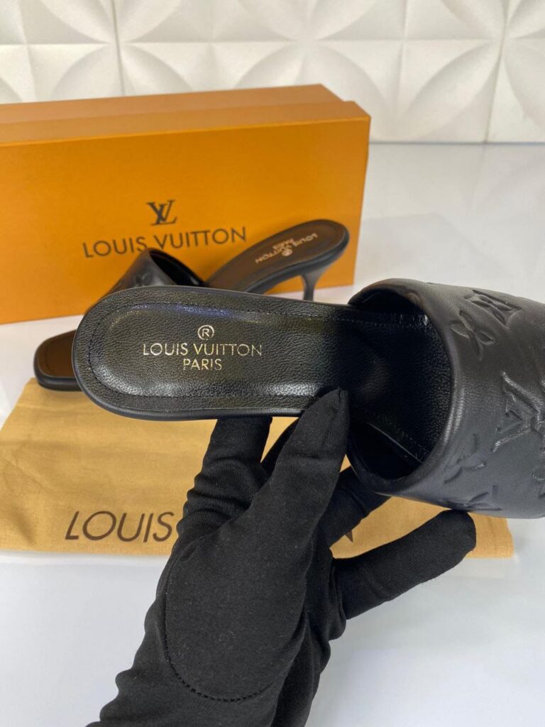 louis vuitton terlik topuklu siyah 6 cm ithal