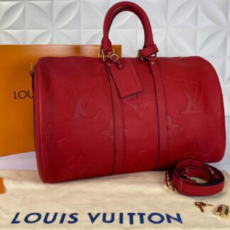 louis vuitton valiz kirmizi ithal keepall bandouliere 45 cm