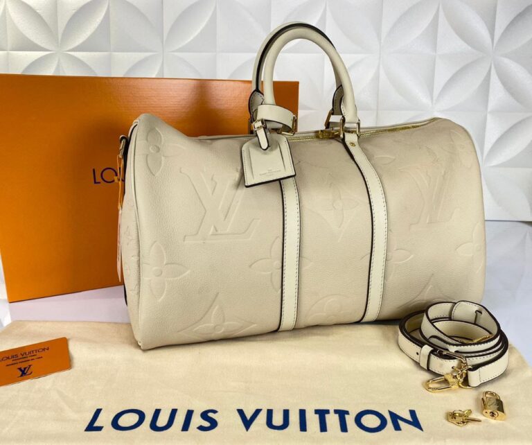 louis vuitton valiz krem ithal keepall bandouliere 45 cm