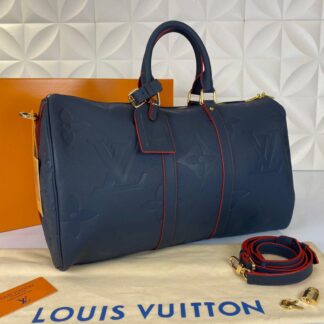 louis vuitton valiz lacivert ithal keepall bandouliere 45 cm