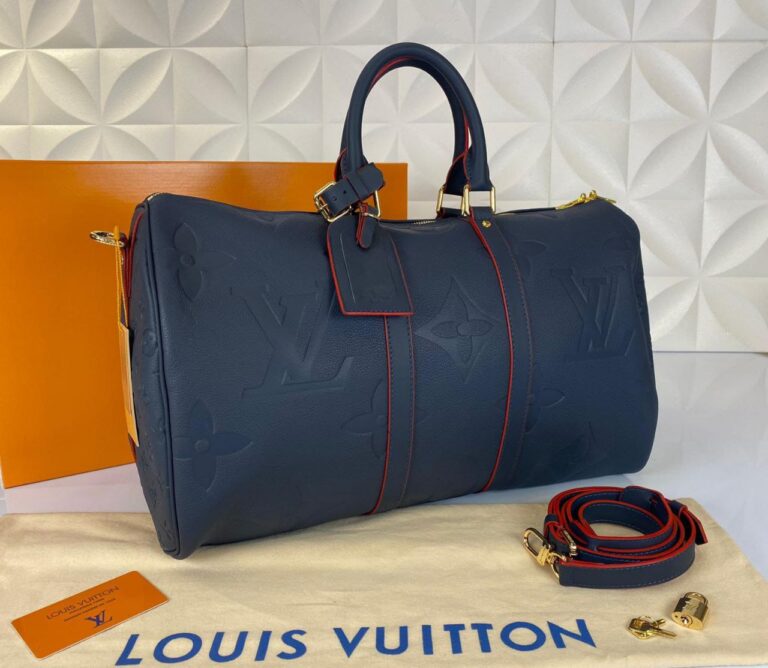 louis vuitton valiz lacivert ithal keepall bandouliere 45 cm