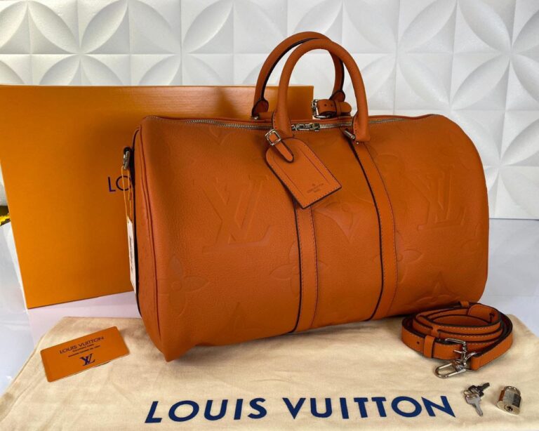 louis vuitton valiz turuncu ithal keepall bandouliere 45 cm