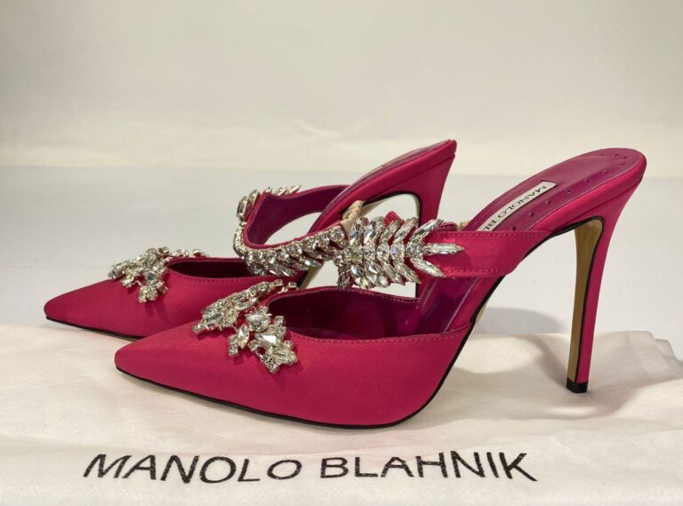 manolo blahnik ayakkabi pembe topuklu 12 cm