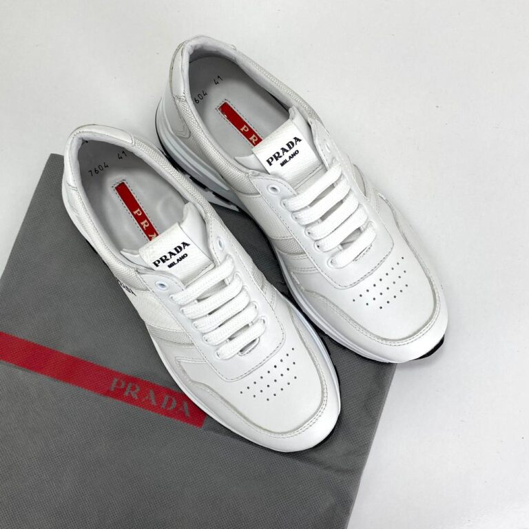 prada ayakkabi beyaz deri sneakers cloudbust