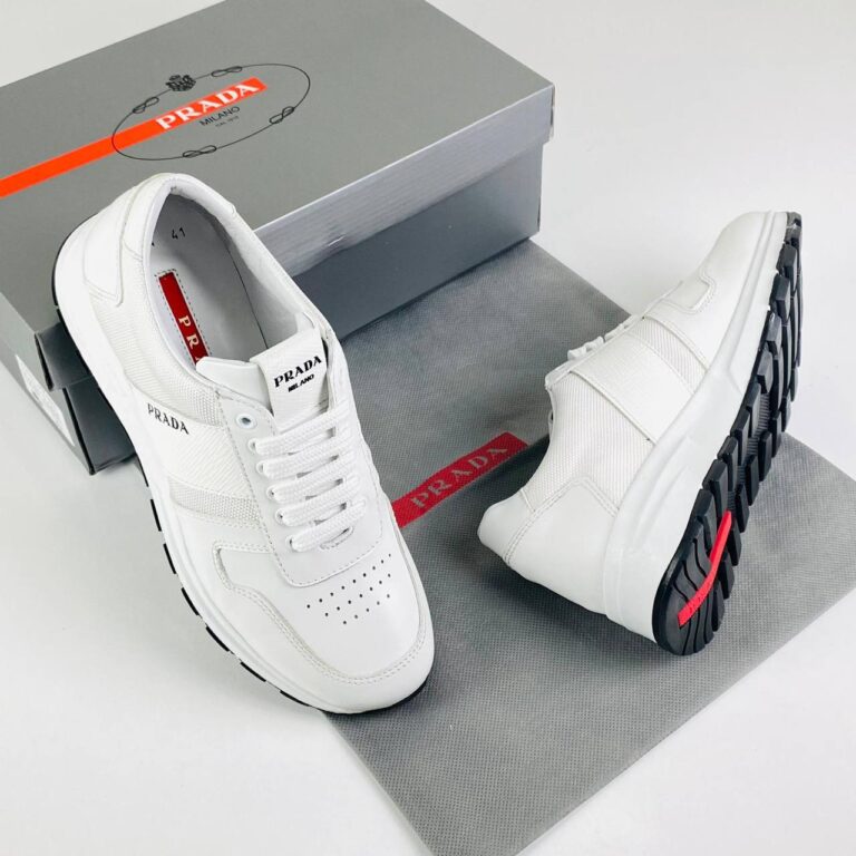 prada ayakkabi beyaz deri sneakers cloudbust