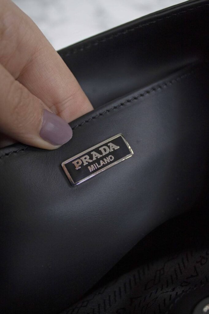 prada canta cleo brushed shoulder siyah 22x6x27 cm