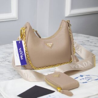 prada canta re edition 2005 saffiano pudra 22x18x6.5 cm ithal