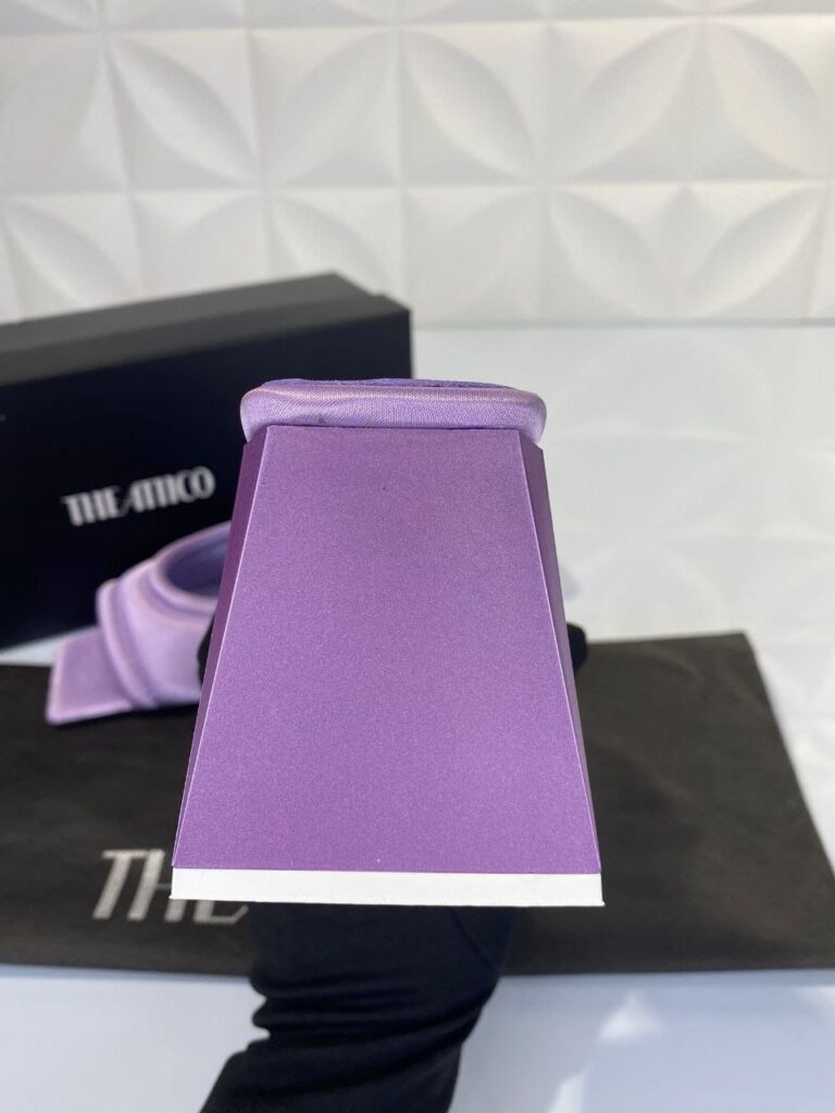the attico terlik lila saten topuklu 7.5 cm
