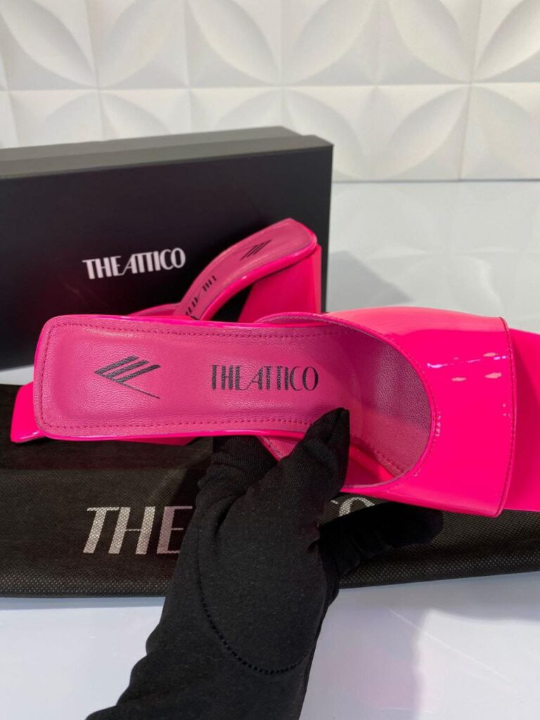 the attico terlik pembe rugan topuklu 10 cm