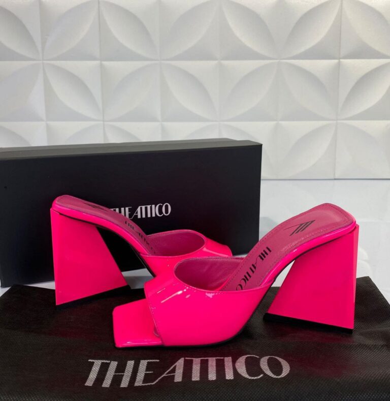 the attico terlik pembe rugan topuklu 10 cm
