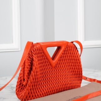 bottega veneta canta point hakiki deri ithal turuncu renk 22x16x8 cm vip