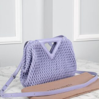 bottega veneta canta point lila hakiki deri ithal 22x16x8 cm vip