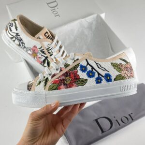 christian dior ayakkabi walk n floral sneaker deri cicek desen