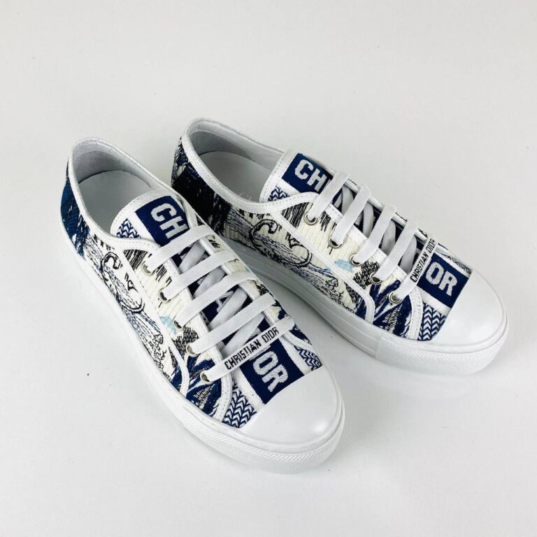 christian dior ayakkabi walk n floral sneaker lacivert