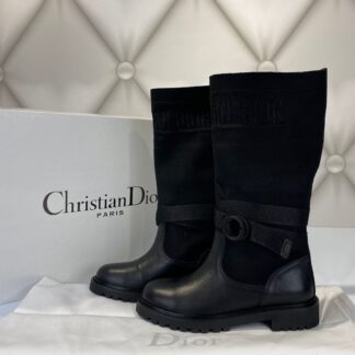 christian dior bot cizme d major siyah deri