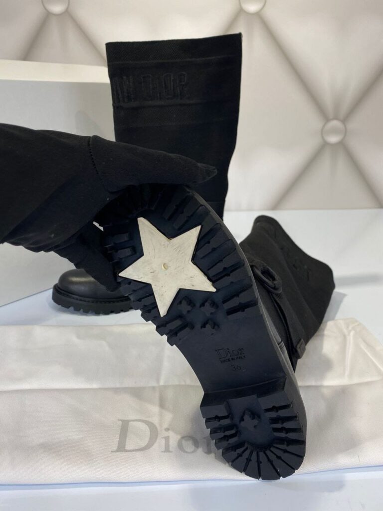 christian dior bot cizme d major siyah deri
