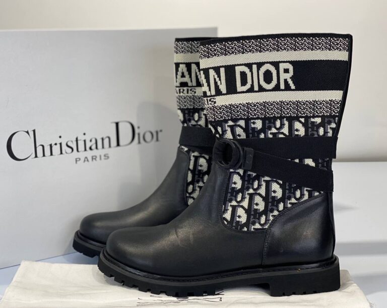christian dior bot d major siyah baskili