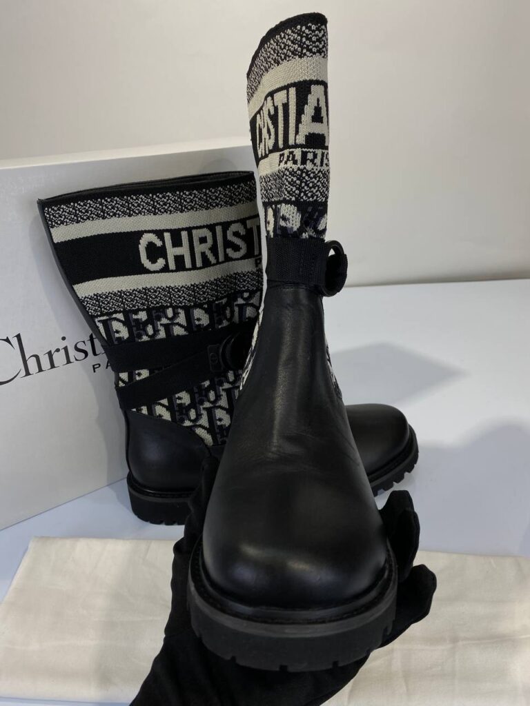 christian dior bot d major siyah baskili
