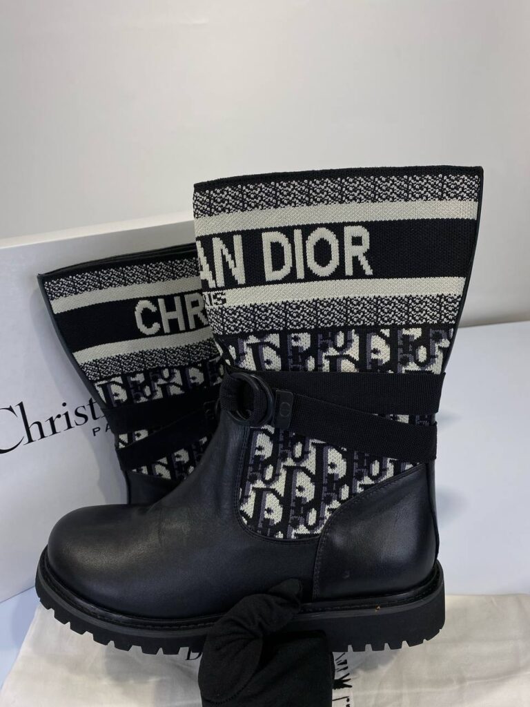 christian dior bot d major siyah baskili