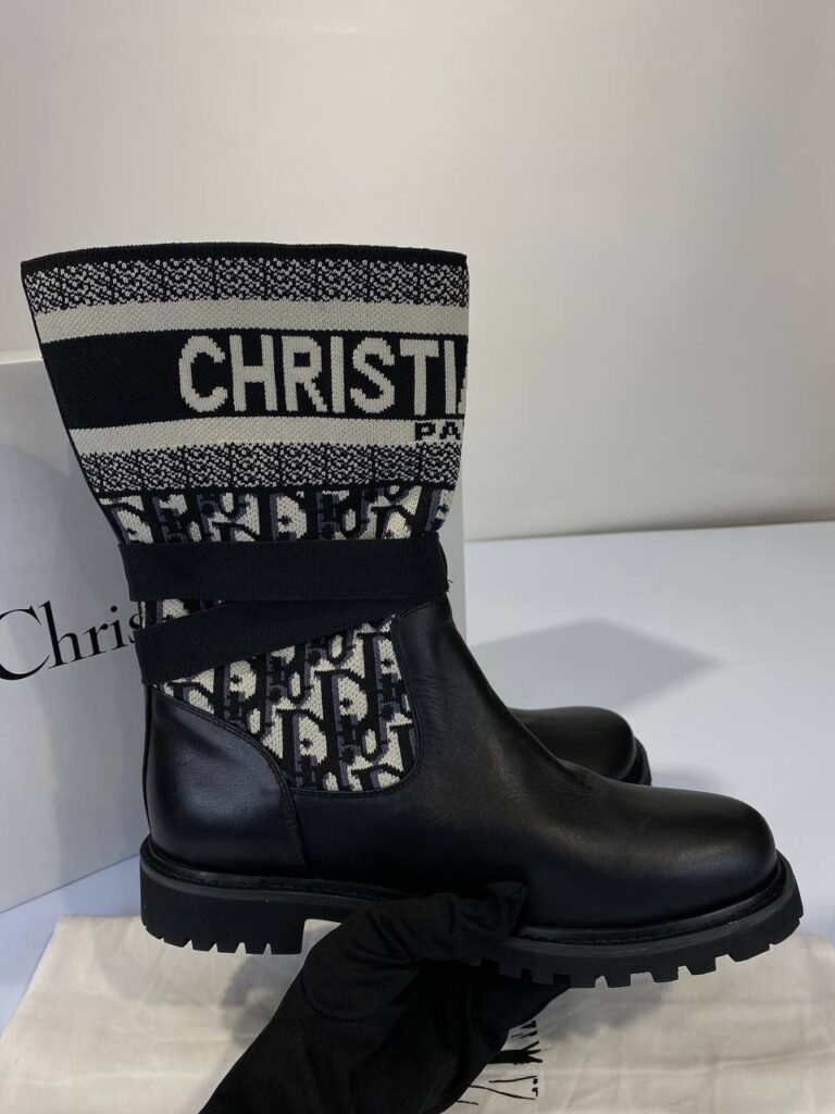 christian dior bot d major siyah baskili