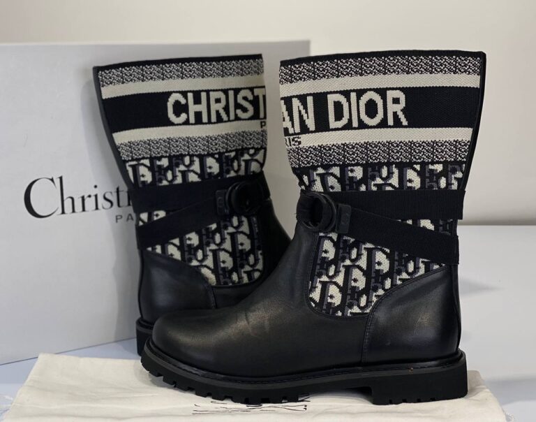 christian dior bot d major siyah baskili