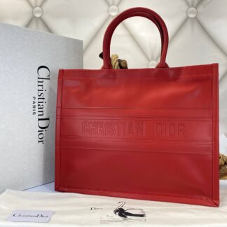 christian dior canta book tote kirmizi hakiki deri 42x36 vip