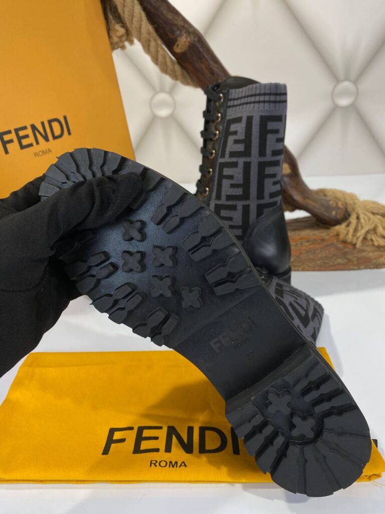 fendi bot siyah gri ic dis deri ithal