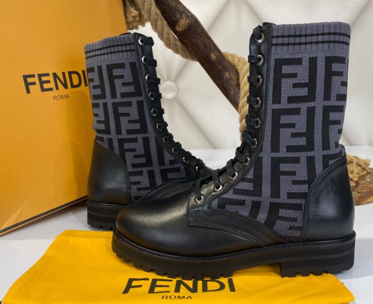 fendi bot siyah gri ic dis deri ithal