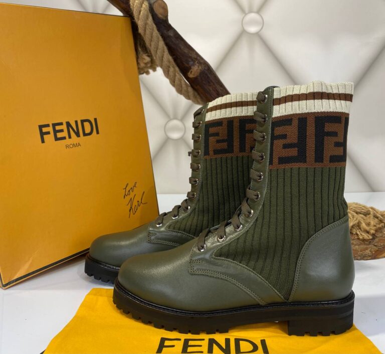 fendi bot yesil ic dis deri ithal