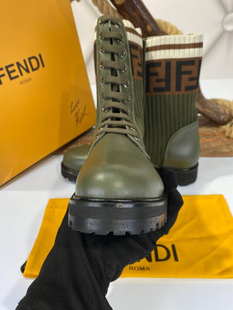 fendi bot yesil ic dis deri ithal