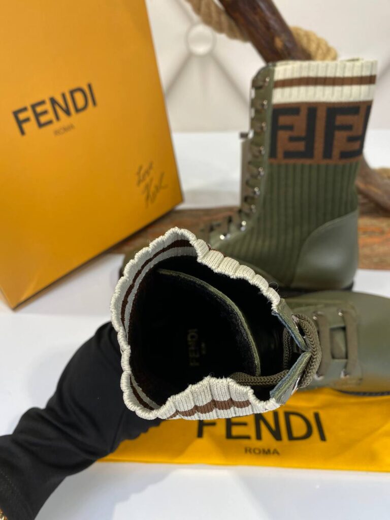 fendi bot yesil ic dis deri ithal