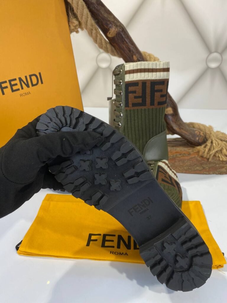 fendi bot yesil ic dis deri ithal