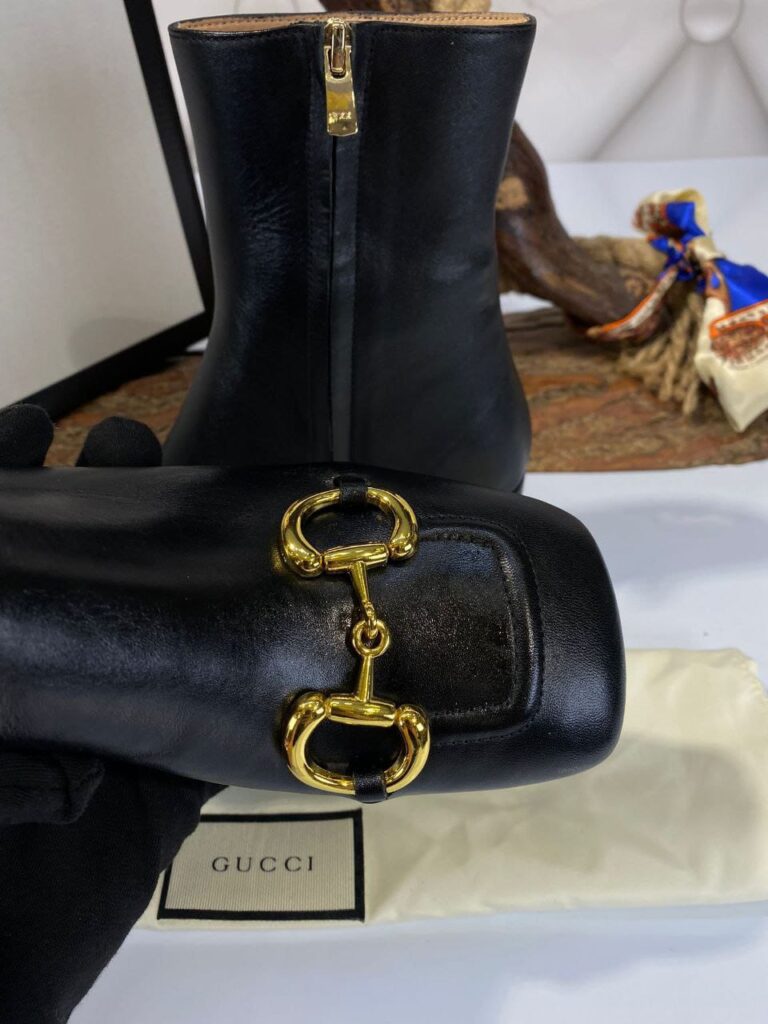 gucci bot siyah ic dis deri ithal