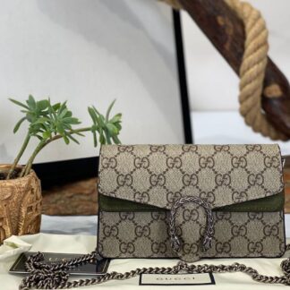 gucci canta dionysus nano classic haki yesil 18x11 cm ithal