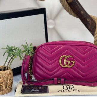 gucci canta marmont messenger fusya pembe 24x14x8 cm