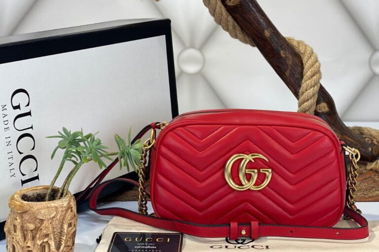 gucci canta marmont messenger kirmizi 24x14x8 cm