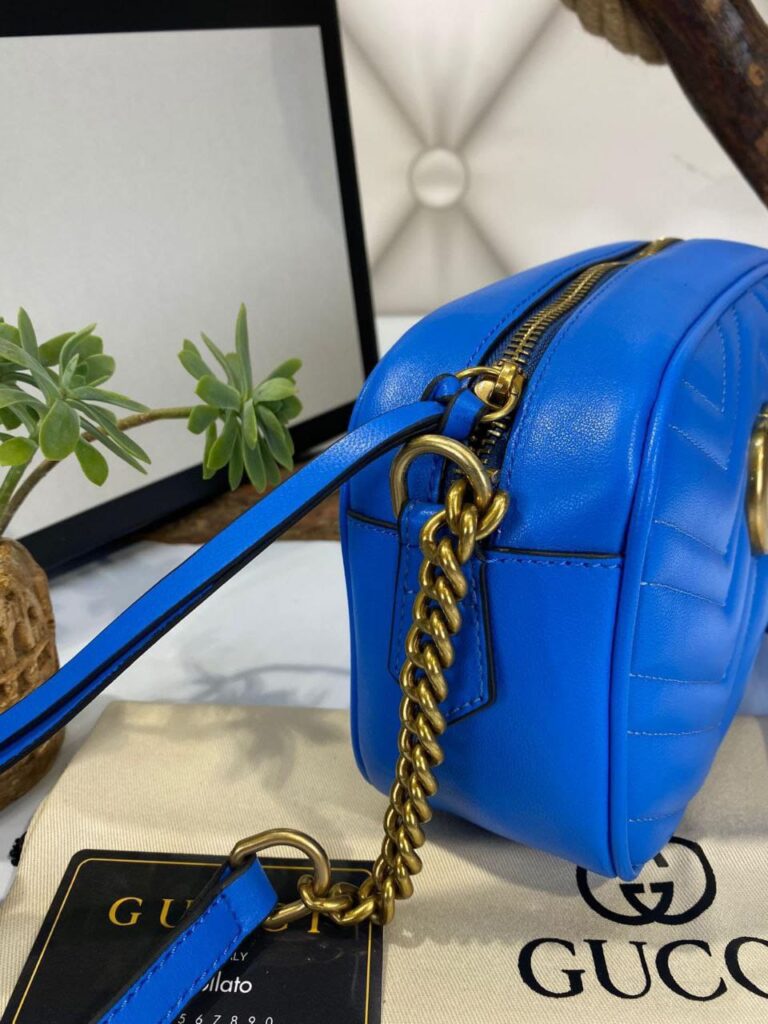 gucci canta marmont messenger mavi 24x14x8 cm