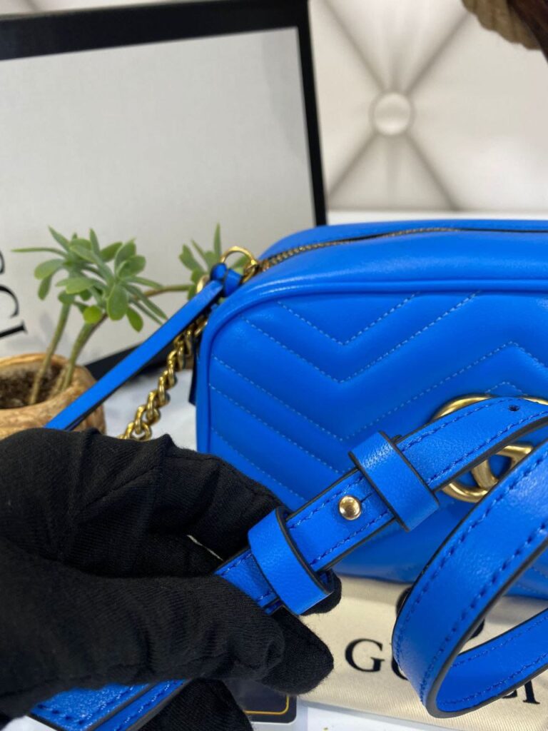 gucci canta marmont messenger mavi 24x14x8 cm