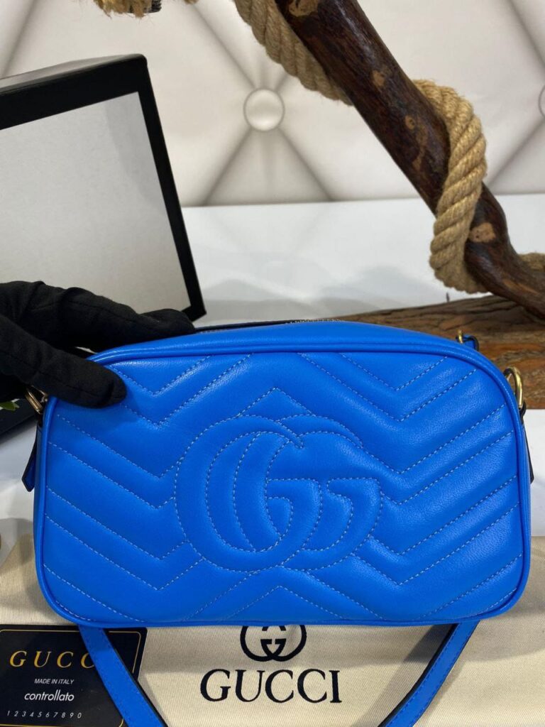 gucci canta marmont messenger mavi 24x14x8 cm