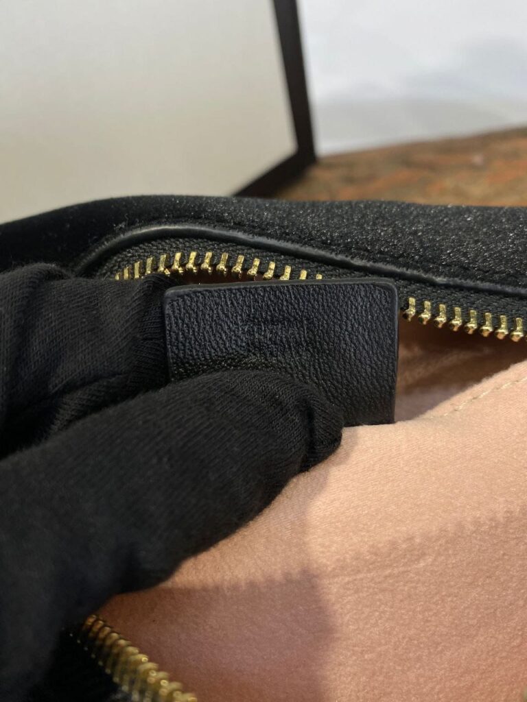 gucci canta marmont messenger siyah kadife 24x14x8 cm
