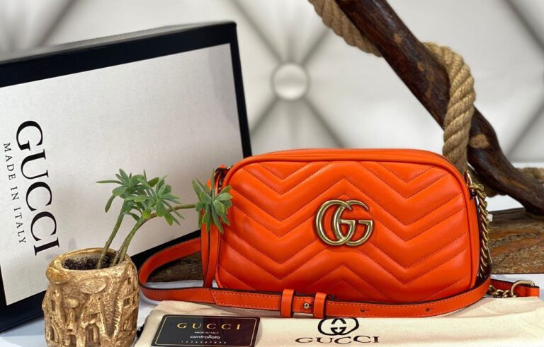 gucci canta marmont messenger turuncu 24x14x8 cm