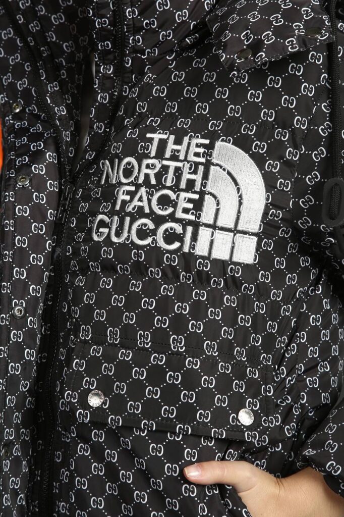 gucci mont the north face logolu siyah premium