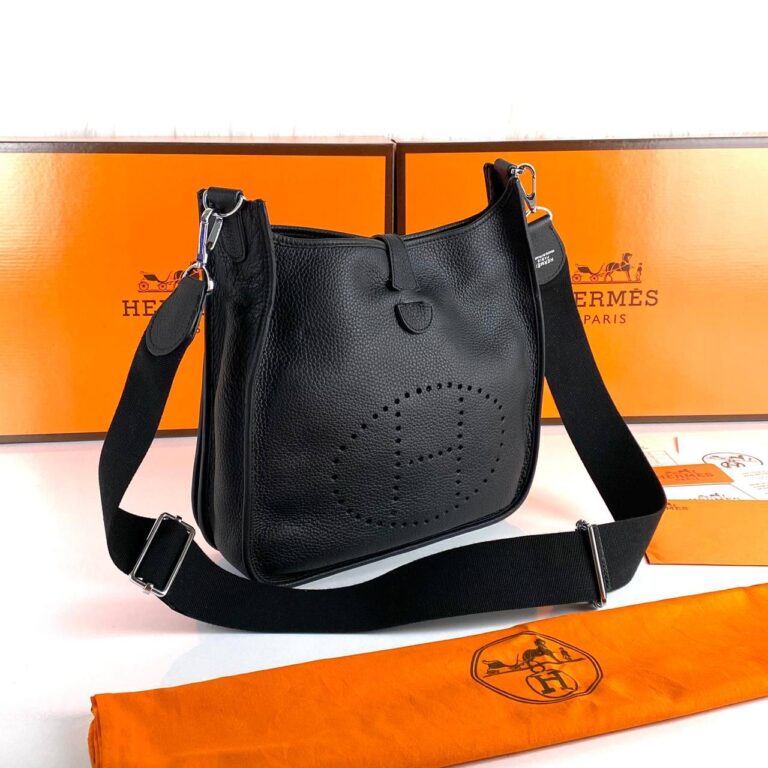 hermes canta ithal evelyne buyuk boy siyah 30x29x6 cm