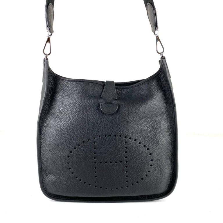 hermes canta ithal evelyne buyuk boy siyah 30x29x6 cm
