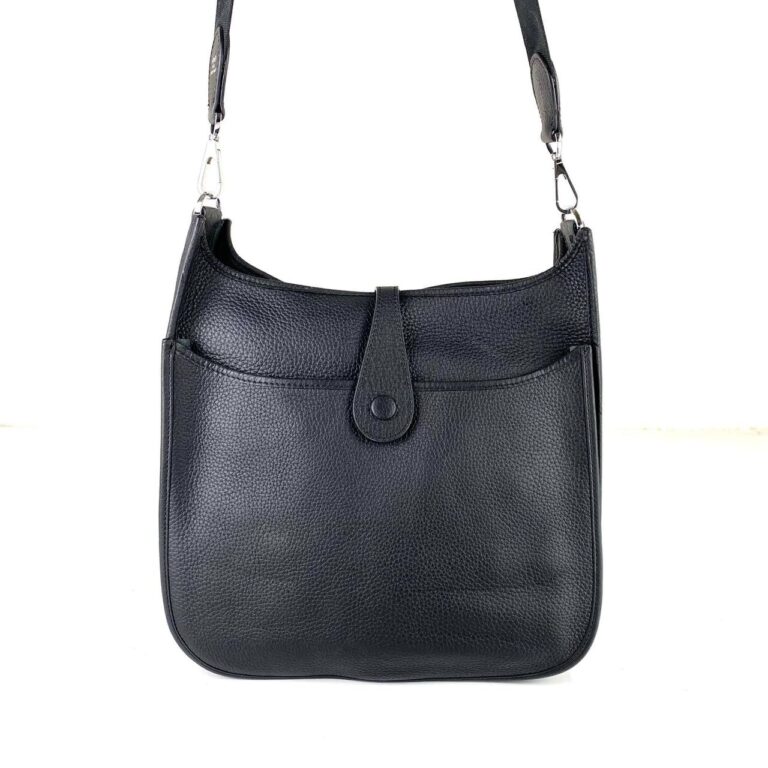 hermes canta ithal evelyne buyuk boy siyah 30x29x6 cm