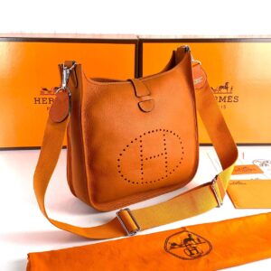 hermes canta ithal hakiki deri evelyne buyuk boy turuncu 30x29x6 cm