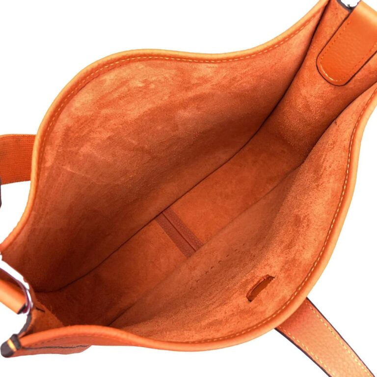 hermes canta ithal hakiki deri evelyne buyuk boy turuncu 30x29x6 cm