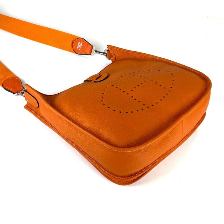 hermes canta ithal hakiki deri evelyne buyuk boy turuncu 30x29x6 cm