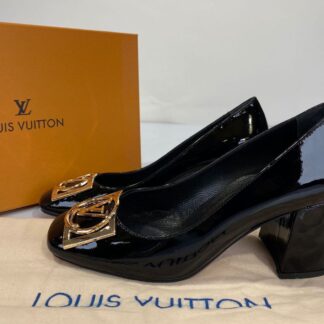 louis vuitton ayakkabi madeleine siyah topuklu 7 cm hakiki deri